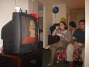TV + cake = good